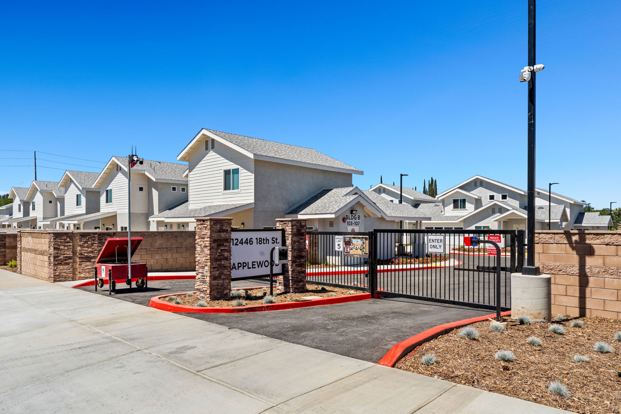 Gated entry at 12446 18th Street